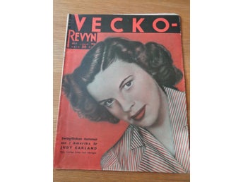 Vecko Revyn nr7 1941 Judy Garland, Skridsko Åke Seyffarth, Fantomen