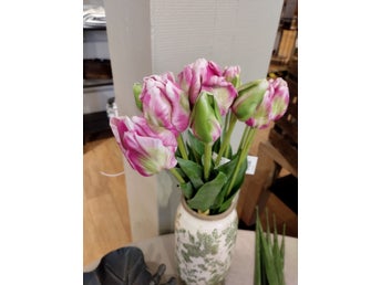 Tulpaner - Konstgjorda Papegojtulpaner – Bukett om 5 - 48 cm - Konstblommor