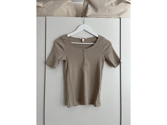 H&M beige topp, storlek M
