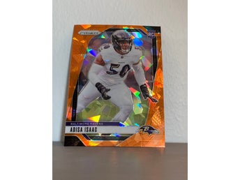 Adisa Isaac 2024 Panini Prizm #302 Orange Ice Rookie Ravens