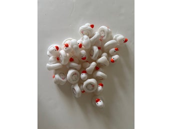 Badleksaker, vita ankor, 25-pack