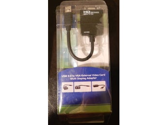 Grafikadapter / grafikkort USB 3.0 till VGA, för att ansluta en extra bildskärm