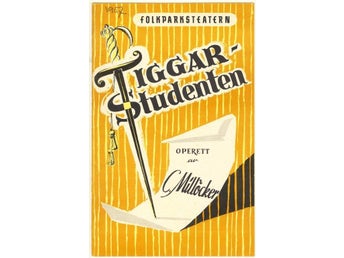 Tiggarstudenten. Program från Folkparksteatern 1957.