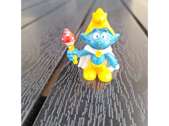 Smurf med svampfackla Kungssmurfen, Bully W.Germany Peyo