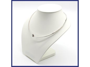 Collier, 18K vitguld, naturliga briljantslipade diamanter (vikt 32,40g, 0,5ctv)