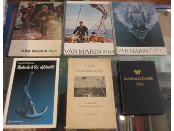 6 böcker om Svenska Marinen, Vår Marin mm