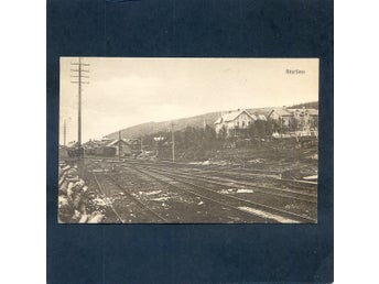 Storlien Järnväg Spårområde med vagnar Foto Thomasson 1920tal?