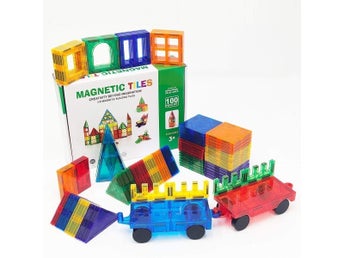 FRI FRAKT - Magnetiska Byggklossar 100 st (Helt Ny)