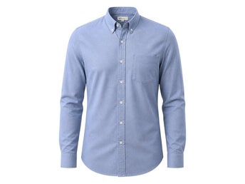 GAP Skjorta Herr UK Storlek L Blå Långärmad Button Down Ficka Barrel Cuff