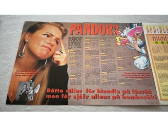 Pandora 1994 Reportage clips poster - Tidningen OKEJ 1990-tal