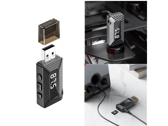USB Bluetooth-sändare, FM-ljudströmning, handsfreesamtal XO