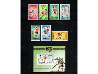 Mongoliet Fotbolls-VM 1986 Mexiko block + serie **