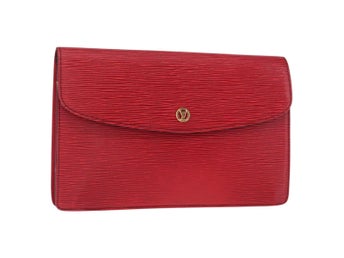 LOUIS VUITTON Epi Montaigne 27 Kuvertväska Röd M52657 LV Autentisk 157734 - Jerrillo
