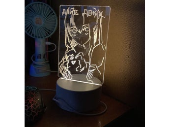 4W 100LM DIY kreativ anteckningstavla akryl varmgultljus mångsidig LED-nattlampa