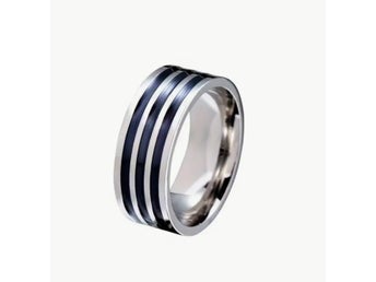 Helt ny ring Unisex rostfritt stål vattentät str. 21mm