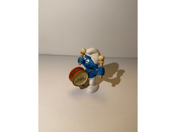 Smurf Happy Smurfday figur med trumma, jubileumsserie