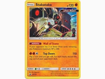 SM209 Holo Rare Promo Card Stakataka Pokemon SM Promo MINT