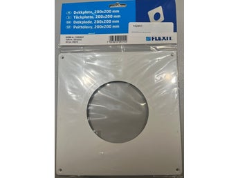 FLEXIT Täckplatta 200x200 mm - Vit - NY!