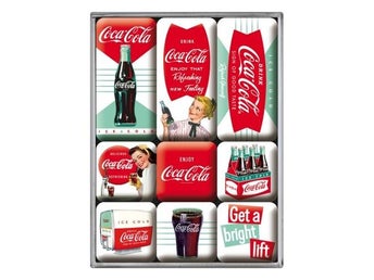 Coca Cola - Magneter - 9 st. små trevliga