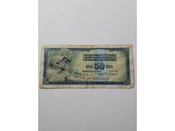 Jugoslavien 50 Dinara Sedel