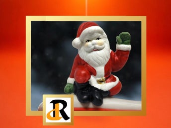Tomte i porslin, jul dekoration