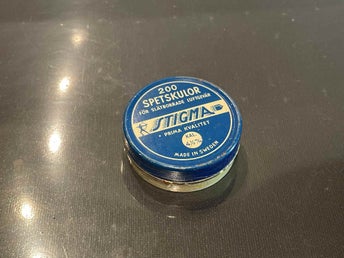 Stigma äldre ask med luftgevär-ammunition 200 spetskulor Sweden Rare