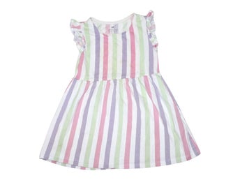 Linne Klänning från H&M - Storlek 98/104 - Vit (Multi)