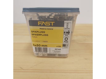 Spikplugg 5x50 mm Vit Fast