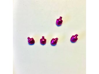 5 st Bjällror Minibjällror Jul Storlek 6mm - 7mm 0,6-0,7 cm Cerise Blåröd Metall