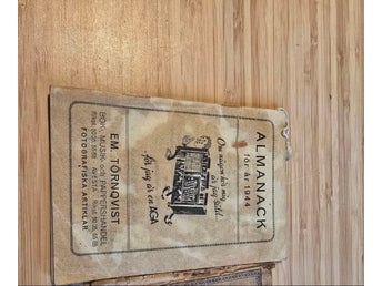 Reklamalmanacka 1944 - AGA, Luxor, J. All & C:o - Avesta Dalarna