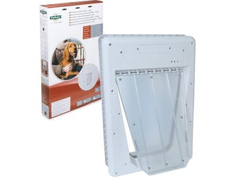 PetSafe SmartDoor Elektronisk hundlucka, storlek L, vit (28 cm x 40,5 cm)