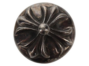 Chrome Hearts Cross Ball Button Hårband Concho Ag925 Silver Auth 140411M
