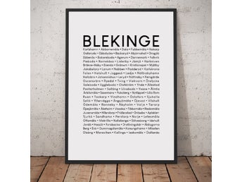 Poster, Blekinge text, A4
