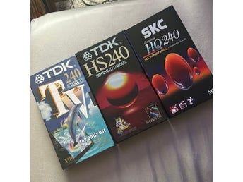 TDK och SKC VHS-kassetter, 3-pack