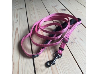 Rukka ställbart koppel i rosa med reflexer