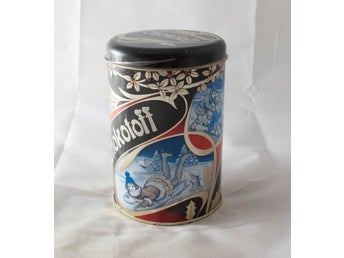 Chokotoff Vintertema - Plåtburk - Vintage Burk Chokladgodis Kälke Vinter