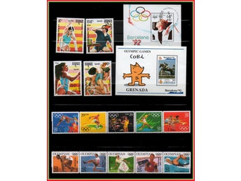 OLYMPIC SUMMER >BARCELONA 1992: MIXET LOT/SÆT MNH/ ** (OL-TEMX-500L-2A (05)