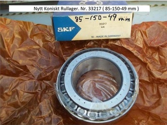 Nytt Koniskt Rullager. Nr. 33217 ( 85-150-49 mm )