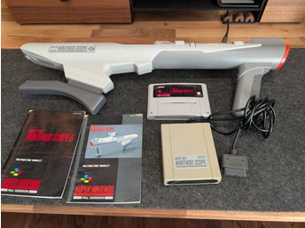 Super Scope SNES komplett paket + Scope 6 + mottagare + manualer