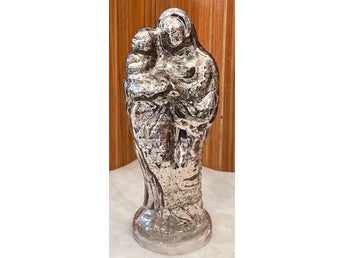 Skulptur ~Madonna & Jesus~ skulptur fattigmanssilver Sekelskifte