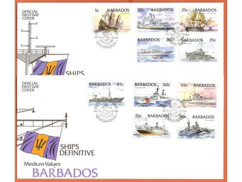 Barbados FDC Fartyg 16.8.1994 vinjett