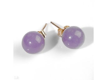 Lavendel JADE örhängen, 14K