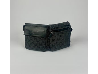 Gucci bältesväska i svart denim