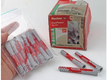 NYA! 8 st Plastplugg 10x80 mm Fischer DUOPOWER plugg för skruv inkl. moms
