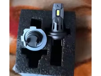 60W 20000LM 6500K vita LED-bilstrålkastare med fläkt, ministorlek,hög ljusstyrka