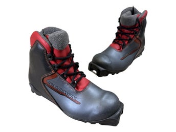 Salomon Snowmonster Längdpjäxor Barn Storlek 34 Svart Röd Fleecefoder