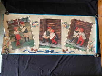 Sommarbonad Original från -50talet.Pappersbonad.84X39 cm Gott skick.Fr lanthande