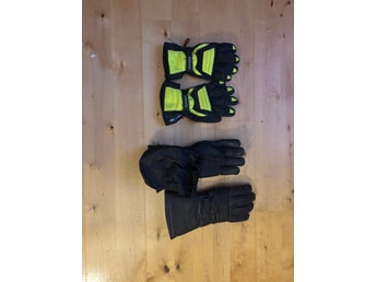 JOFAMA Handskar stl 12 och Svarta skinnhandskar med regnöverdrag stl 12?