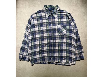 1970s German Plaid Cotton Flannel Shirt