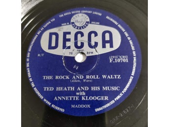 Ted Heath w Annette Klooger - The Rock and Roll Waltz 78a UK 1956 VG+
